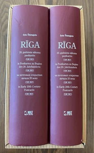 Riga Postcards 2006 Early 20th c. Bks Latvia 2 Vols Bound Stamgute 4 Languages - Picture 1 of 21