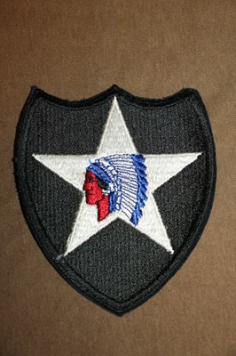 Parche de uniforme original de la 2ª División de Infantería del Ejército de los Estados Unidos de la Segunda Guerra Mundial, en muy buena condición Foto 1 de 2
