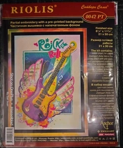 Riolis "Rock 'n' Roll" gezähltes Kreuzstich-Set 8 1/4" x 11 3/4" - Bild 1 von 2