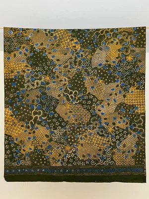 Tela Batik Madura Hecha a Mano de Indonesia TOTALMENTE NUEVA - Verde Rosa Marrón Negro Foto 1 de 3