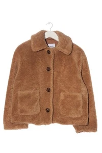 ZARA Abrigo de piel sintética Mujeres Talla EU 36 marrón look casual - Imagen 1 de 5