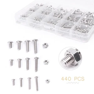 440x M3 M4 M5 304 Acero Inoxidable Hexagonal Enchufe Botón Cabeza Pernos Tornillos Tuercas Caja - Imagen 1 de 9