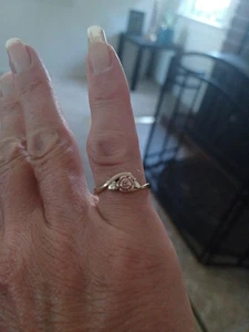 Black Hills Ring Gold Rose und Blätter 10k Größe 7 - Bild 1 von 6