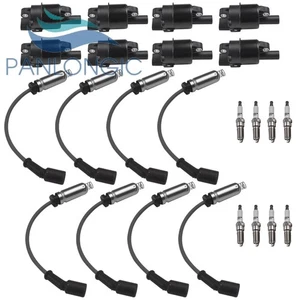 Round Ignition Coil & Spark+Wire for Chevy Silverado 1500 GMC Sierra Yukon UF742 - Picture 1 of 10