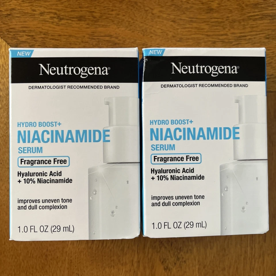 2 Boxes Neutrogena Hydro Boost Niacinamide Serum 1 fl oz