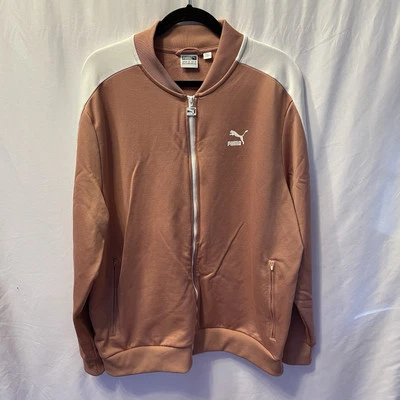 Chaqueta deportiva para hombre rosa/blanca talla XXL manga larga bolsillo cremallera completa  Foto 1 de 4