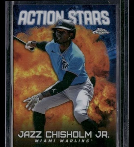 2023 Topps Chrome Update #ASC-30 Jazz Chisholm Jr. Action Stars Miami Marlins - Picture 1 of 2