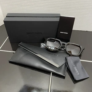 Saint Owen Renegade Sunglasses Panto Shape Studded Italian Acetate Chunky Classy - Picture 1 of 16