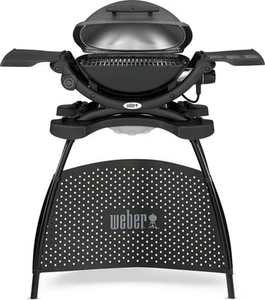 Weber Q1400 Elektrogrill mit Standfuß, Seitentischen & Abdeckhaube - Bild 1 von 4