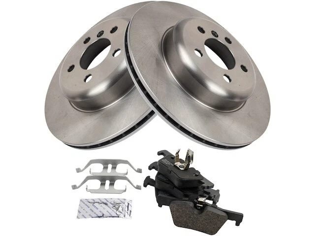 Kit de pastillas de freno trasero y rotor TRQ 18JD17J para BMW 328i 2013-2015 2,0 L 4 cilindros Foto 1 de 1