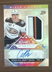 2024/25 UD Black Diamond Cutter Gauthier RPA Jewels Of The Draft 33/49 - Picture 1 of 2