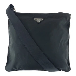 PRADA Tessuto Triangle mit Logo Schultertasche schwarz schwarz silber Hardware Nylon - Bild 1 von 10