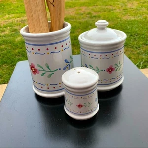 Vintage Floral 3pc Ceramic kitchen Set - Picture 1 of 10