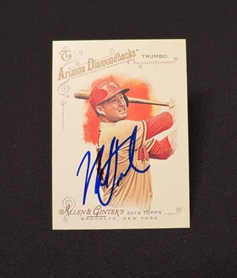 Mark Trumbo - Signed 2014 Topps Allen & Ginters Card Arizona Diamondbacks Auto - Image 1 of 2
