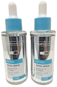 Lot 2 G.Beauty.Care PEPTIDE Facial Serum Vitamins & Collagen restore 1.7 oz Each - Picture 1 of 7