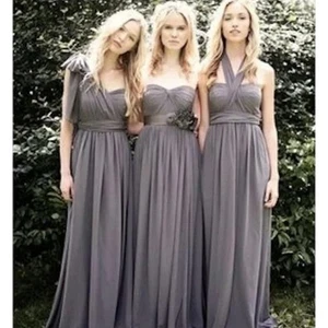 Jenny Yoo Aidan wandelbares Brautjungfernkleid Kleid Anthrazitgrau Größe 12 - Bild 1 von 10
