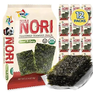 Bio Kimnori gewürzte geröstete Algen Snacks - 12er Pack süß würzig Kim Nori   - Bild 1 von 11