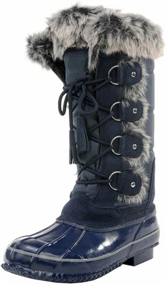 Sporto Women's Sleigh Ride Winter Boot Insulated Waterproof Fur Trim Navy Size 7 - Image 1 of 4