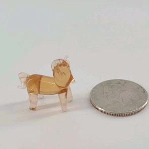 Miniature Glass Donkey Peach Dollhouse Animal  - Picture 1 of 4