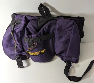 Riñonera de cadera vintage años 90 STANSPORT 1 portabotellas púrpura/negro senderismo Foto 1 de 4