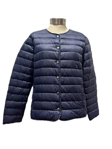 Gerard Darel Lightweight Quilted Jacket Reversible 2 In 1 Navy & Blue Sz 3 UK 12 - Picture 1 of 16