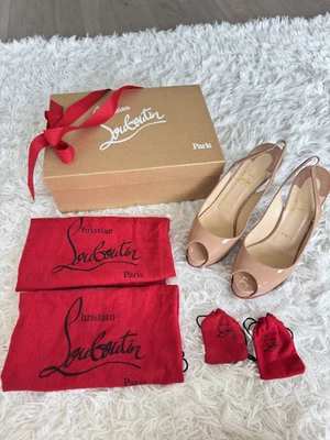 100% 正品 Christian Louboutin 厚底高跟鞋 37.5 露跟。 — 第 1/4 张图片