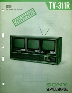 Sony TV-311R Television Preliminary Electronic Service Manual - Picture 1 of 4