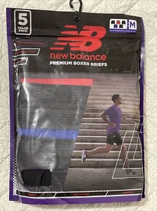 New Balance Men's Premium Boxer Briefs Underwear 5-Pack Size M 32-34 - Picture 1 of 8