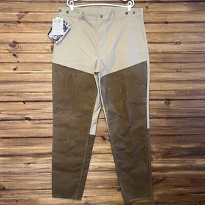 Vintage CC Filson Tin Cloth Suspender Pant 42x38 Briar Brush Cotton USA Made NEW - Picture 1 of 9