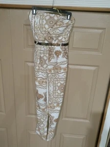 Charlotte Russe Damen mehrfarbig Neckholder Top Stil Overall Größe M - Bild 1 von 3