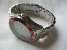 Beverly Hills Polo Club Wristwatch Silver Tone Stainless Steel Round White Face