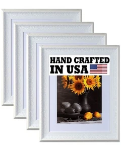 4-Pack Custom Picture Poster Frame 2-1/2" White Victorian 16x20 24x36 1556-A1001 - Picture 1 of 12