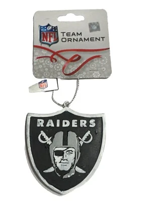 Raiders NFL Team Logo Christmas Ornament - Image 1 of 4