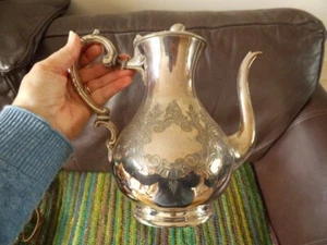 coffee pot Large silver plate Late Victorian 24 cm high - Picture 1 of 11
