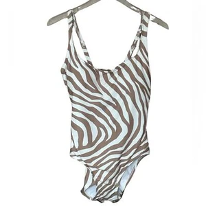 Michael Kors Zebra Tan Stripe 1 Piece NWOT - Picture 1 of 5