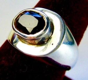925 St. Silver Ring, With 1.25 Ct. 8x6 mm Blue Sapphire, Size Q 1/2 - Imagen 1 de 4