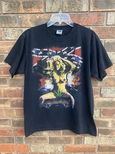 Vintage Y2K 2000 Pantera Blonde Girl Double Sided T Shirt Black Size Large - Picture 1 of 5