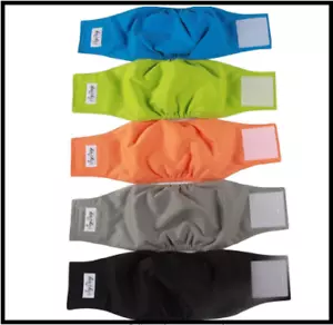 JoyDaog Reusable Belly Bands,5 Pack Premium Washable Dog Diapers Male , SMALL - Picture 1 of 4