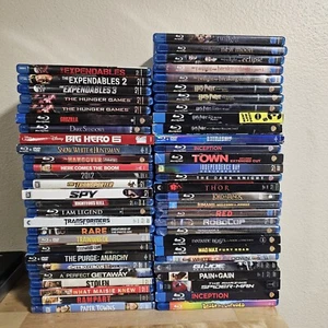 59x Blu Ray Dvd Lot Marvel Dc Twilight Harry Potter Disney Titles in The Pics - Foto 1 di 6