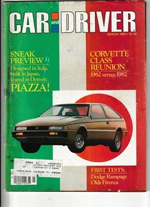 Revista Car and Driver edición de marzo de 1982. Isuzu Piazza en la portada - Imagen 1 de 1