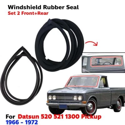 Windshield Rubber Front Rear Set 2 Fits Datsun L520 L521 1300 Pickup 1966-72 P05 Foto 1 de 4