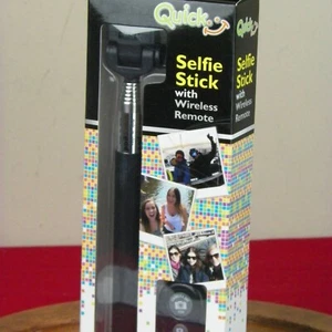 Selfie Stick By Quick Wireless Remote Bluetooth New In Box - Picture 1 of 4