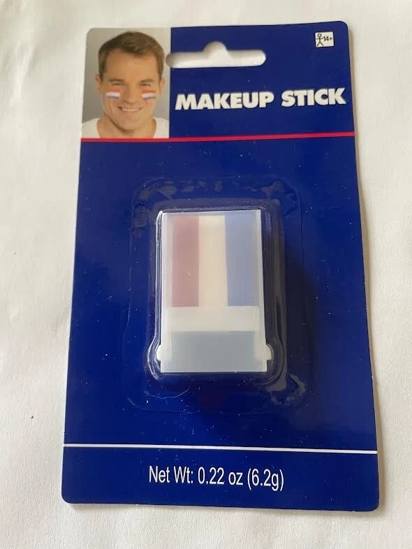 Lote de 2 delineadores debajo de los ojos de maquillaje no tóxico Amscan rojo blanco y azul nuevo Foto 1 de 1