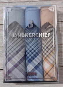 Handkerchiefs Hankies Womens Mens 100% Cotton 3 Pack Colorful 15" X 15" - Imagen 1 de 2