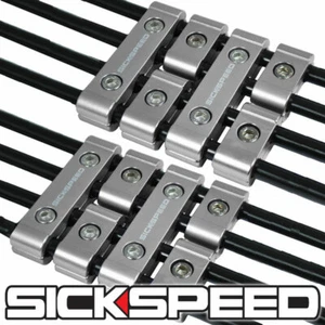 12 Lucidato Motore Candela Spina Filo Separatore Morsetto Kit Per 8MM 9MM 10MM - Picture 1 of 1