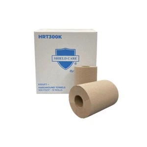 Kraft Hardwound Paper Towel Roll 7.87" x300' (2" Core) 1 Ply 12 Rls/Case, 2 Case - Picture 1 of 5
