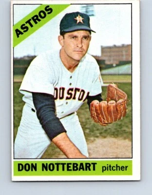 VINTAGE BASEBALL CARD TOPPS 1966 HOUSTON ASTROS DON NOTTEBART  NO40 - Image 1 of 2