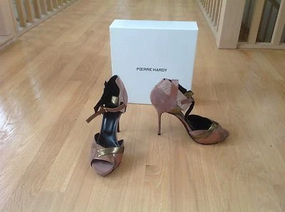Pierre Hardy NWB heels sandals blush gold leather stillettos 9 39 - Image 1 of 4