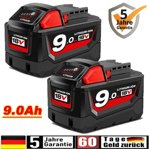 2) Batería Original 9.0Ah M18 HB8 Para Milwaukee M18 18V Li-Ion 48-11-1860-2 M18HB12 - Imagen 1 de 12