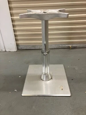 brushed aluminum table base - Image 1 of 4